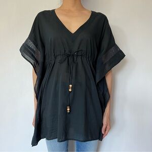 UGG black 100% cotton lace top beach cover up - XS/P